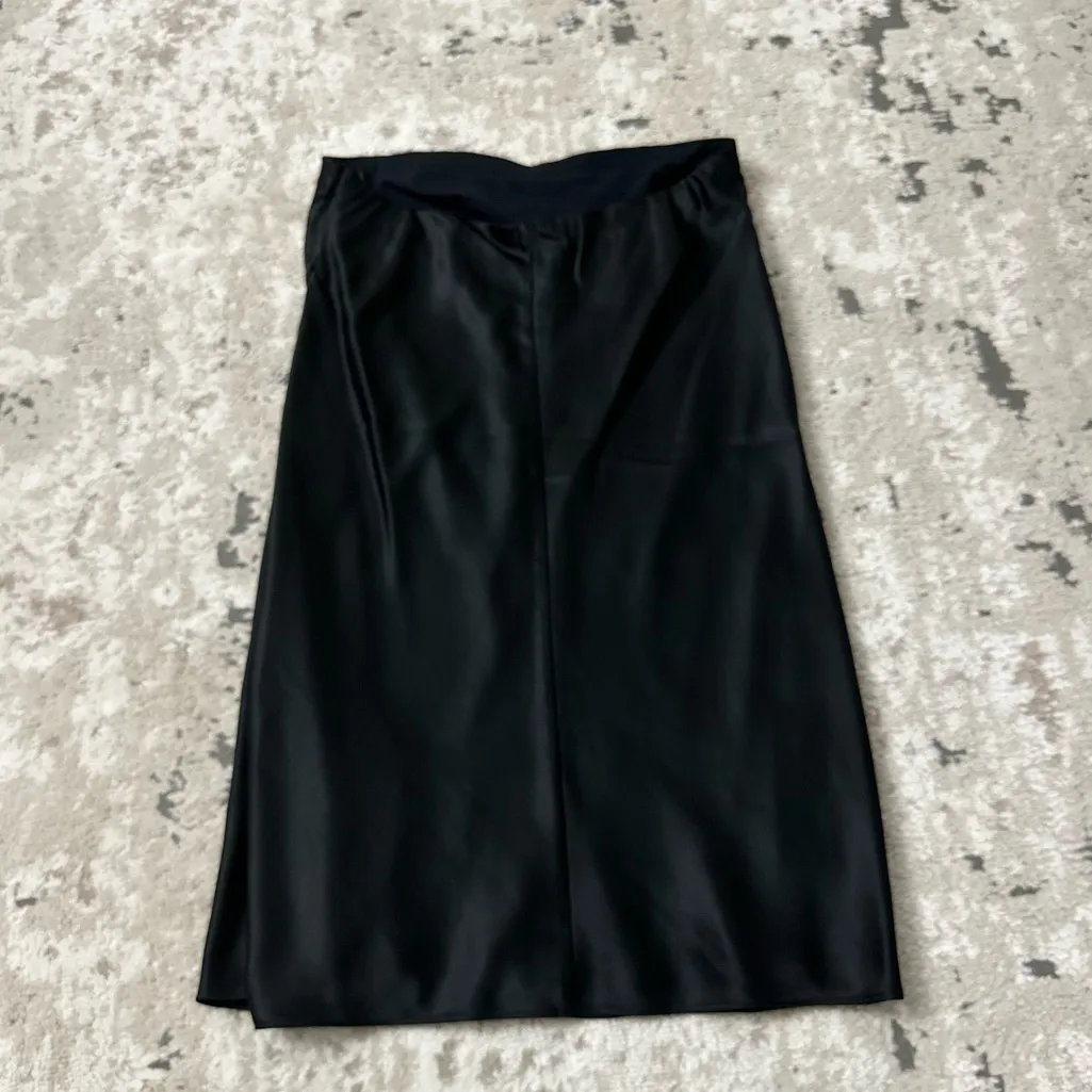 Reformation Black Silk Mini Dress - Image 2