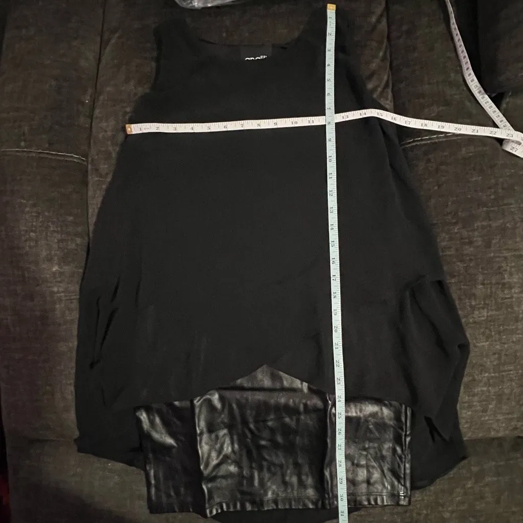 Analili Marian Cross Over Pleather Dress‎ Black - Image 10