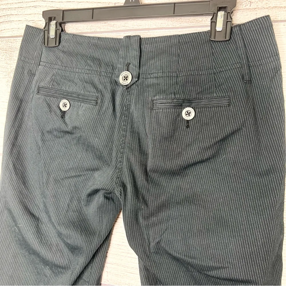 Michael Kors Black Pinstripe Casual Capri Pants Women’s Petite Size 4P - Image 6