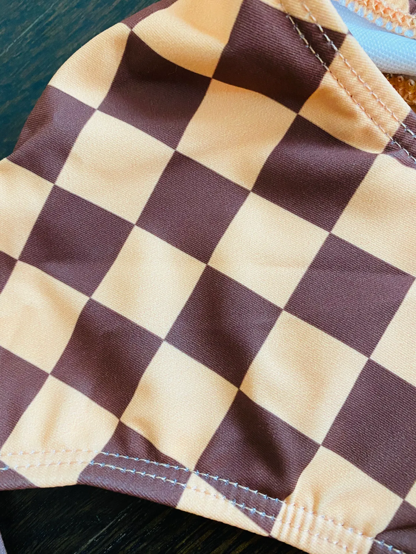 SheIn Brown Checkered Bikini Bottom - Image 2