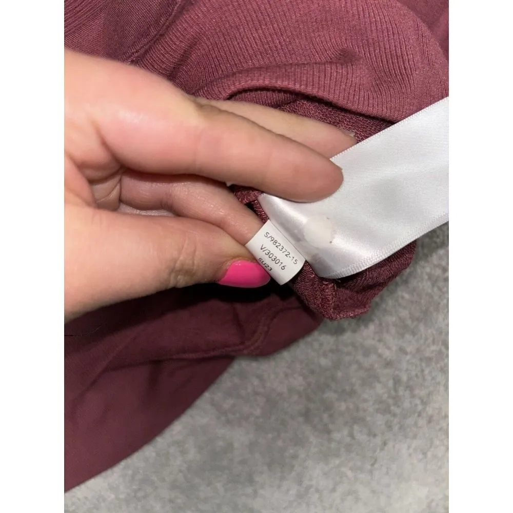 Athleta Sunrise V-neck Sweatshirt Size Xs Dark Red‎ Lightweight Loose Fit SOFT - Image 7