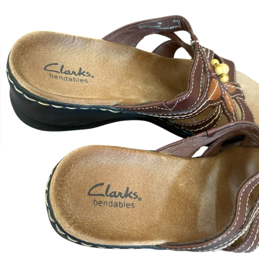 CLARKS Brown Lexi Myrtle Soft Cushion Open Toe Sandal Womens Size 7 - Image 7