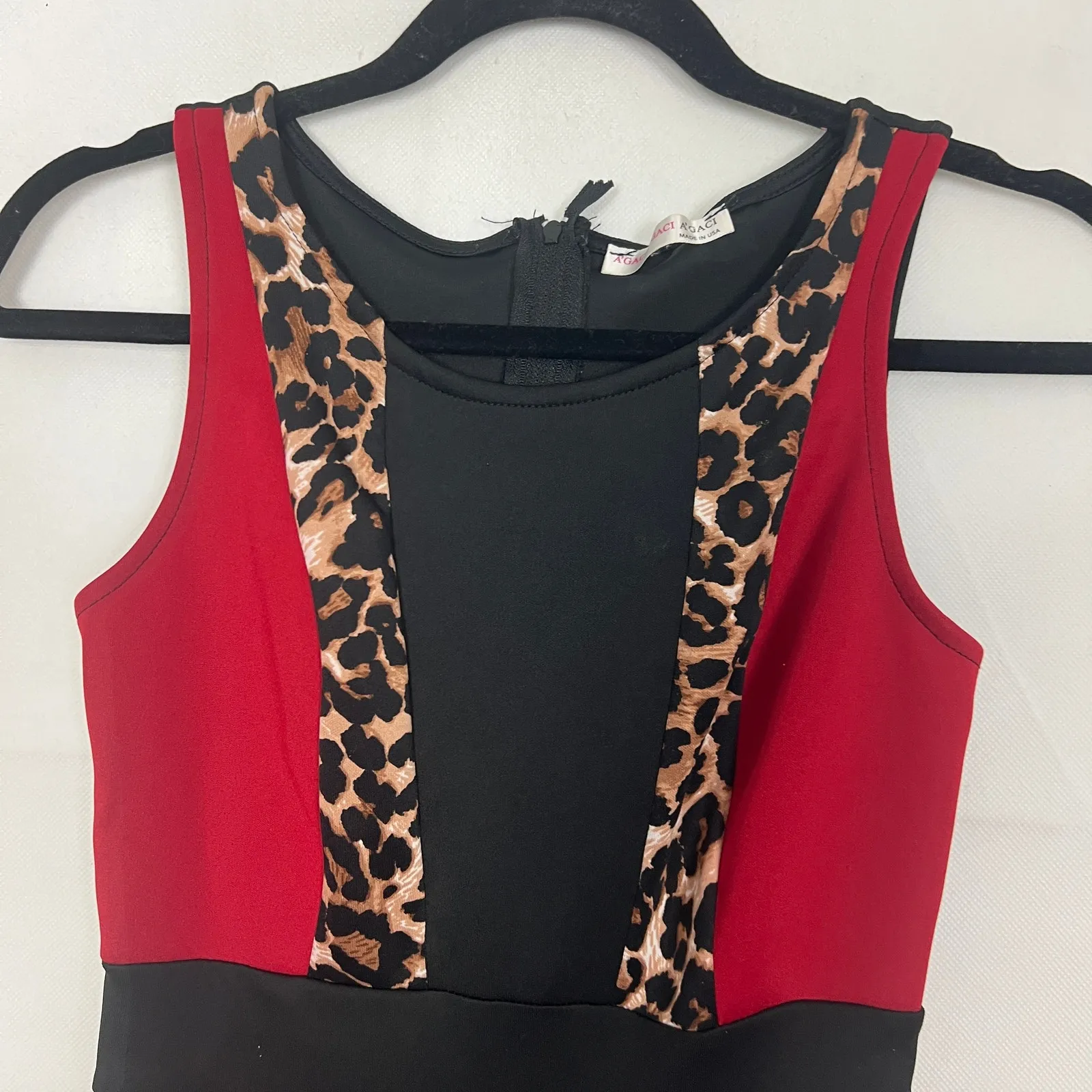A'GACI A'GACI A'GACI Animal Print Color Block Bodycon Dress Size XS - Image 3