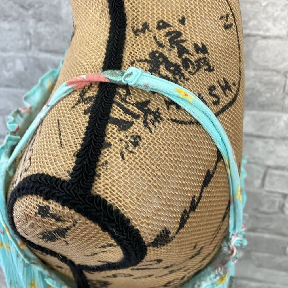 Gypsy & Jade Gauzy Floral Print Maxi Dress Blue Size 1X - Image 5