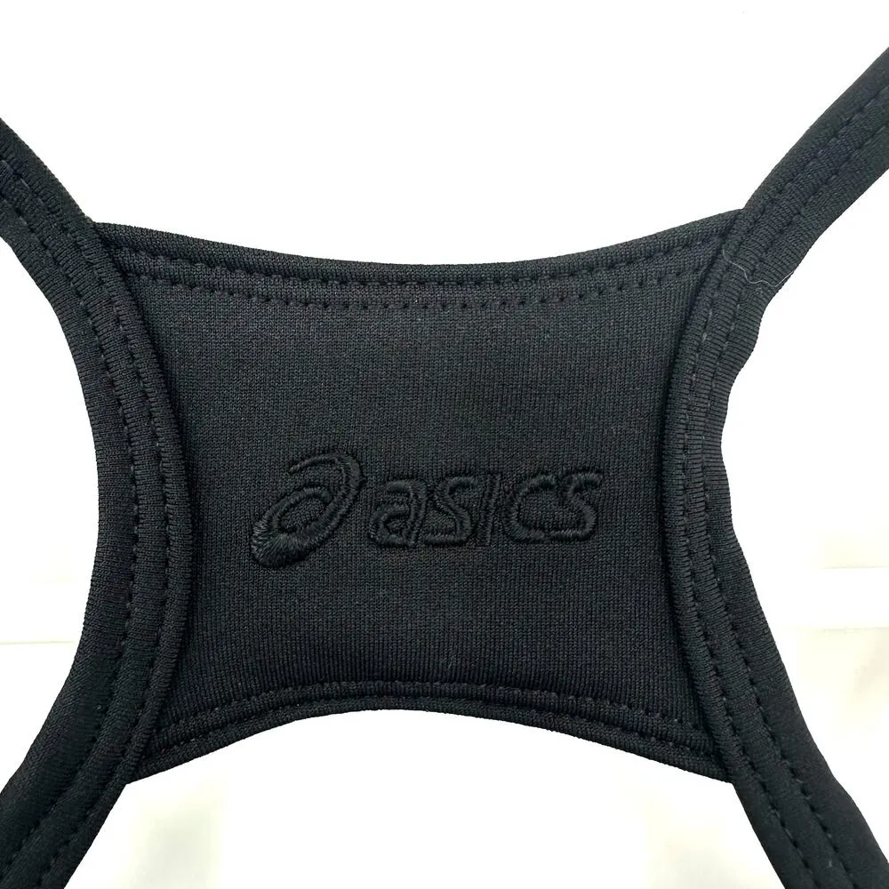 Asics Size Medium Tank Top Blue Floral Criss Cross Back Spaghetti Strap Athletic - Image 3