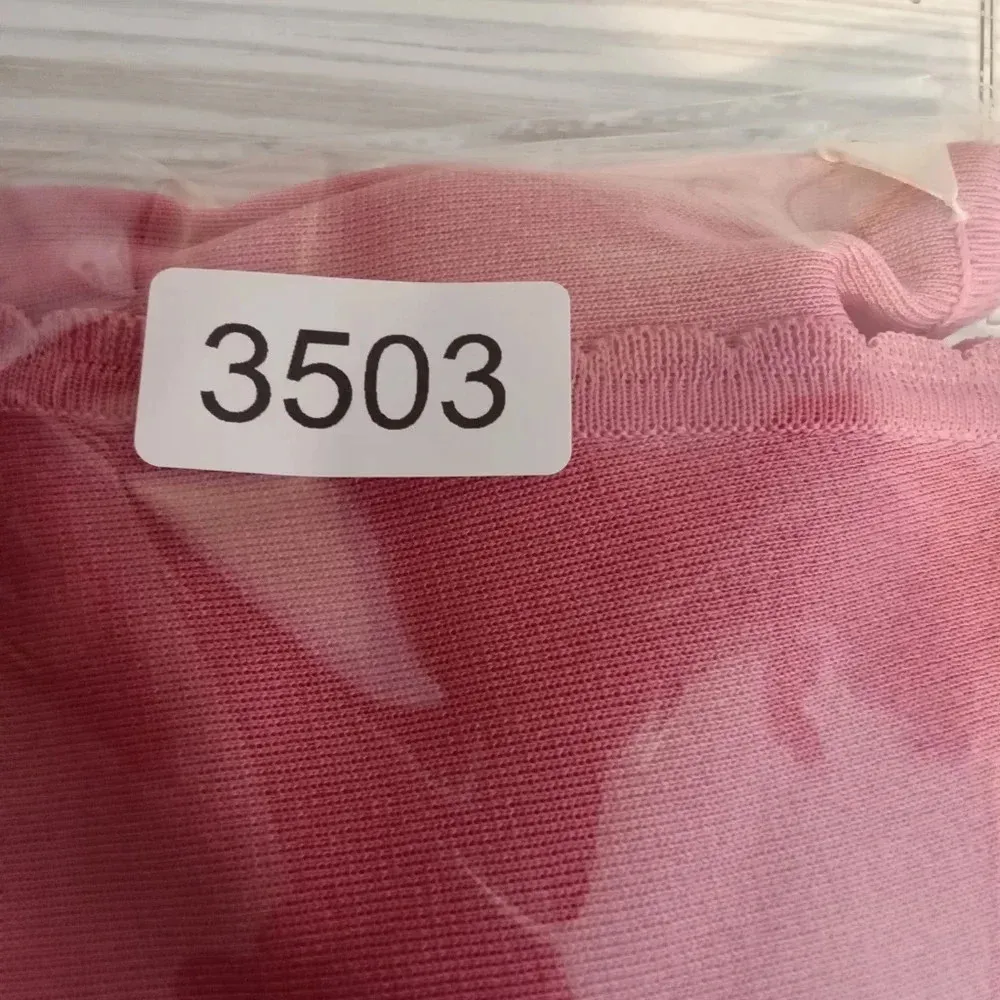 Exclusively misook pointelle trim cardigan Barbie core women's size large - Image 7