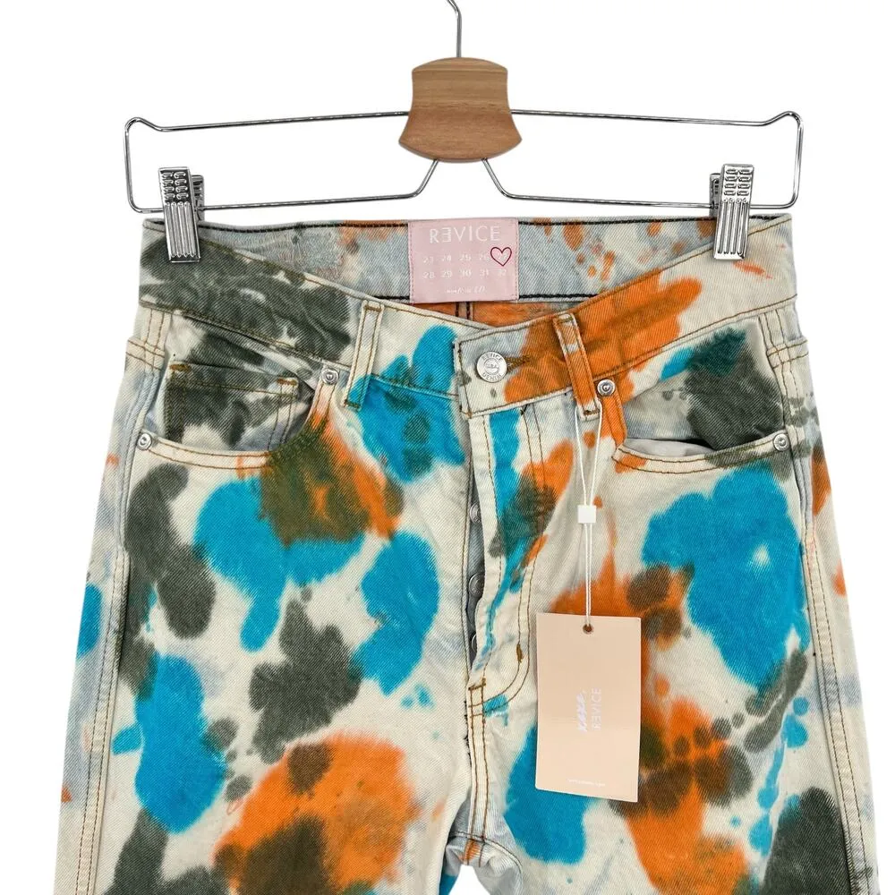 Revice Denim Ex-Boyfriend Jeans Making Dreams Wash Denim Tie-Dye‎ Size 27 - Image 3
