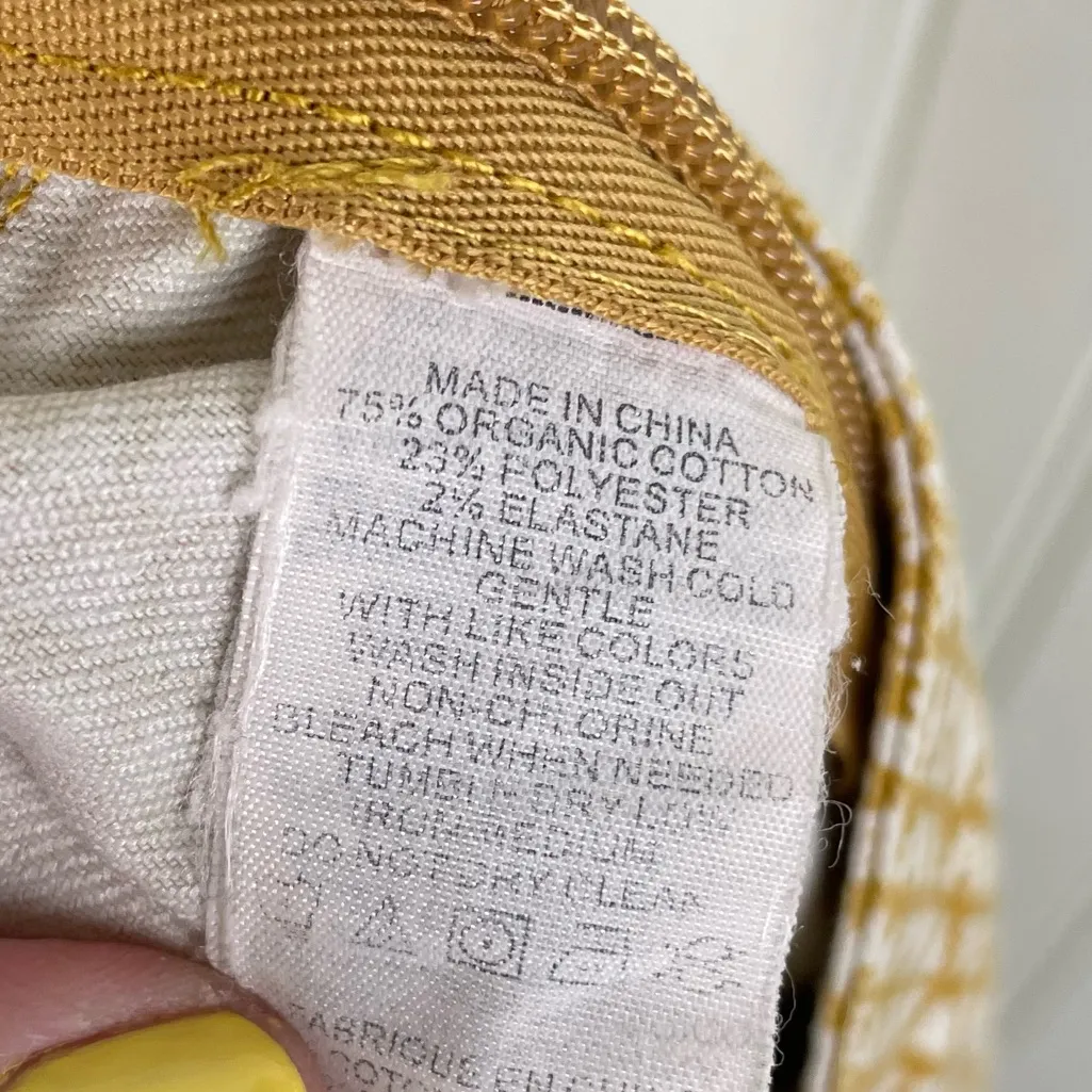 Prana Kara Denim Skirt Yellow Printed Women's Size 8 Organic Cotton Outdoor - Image 7