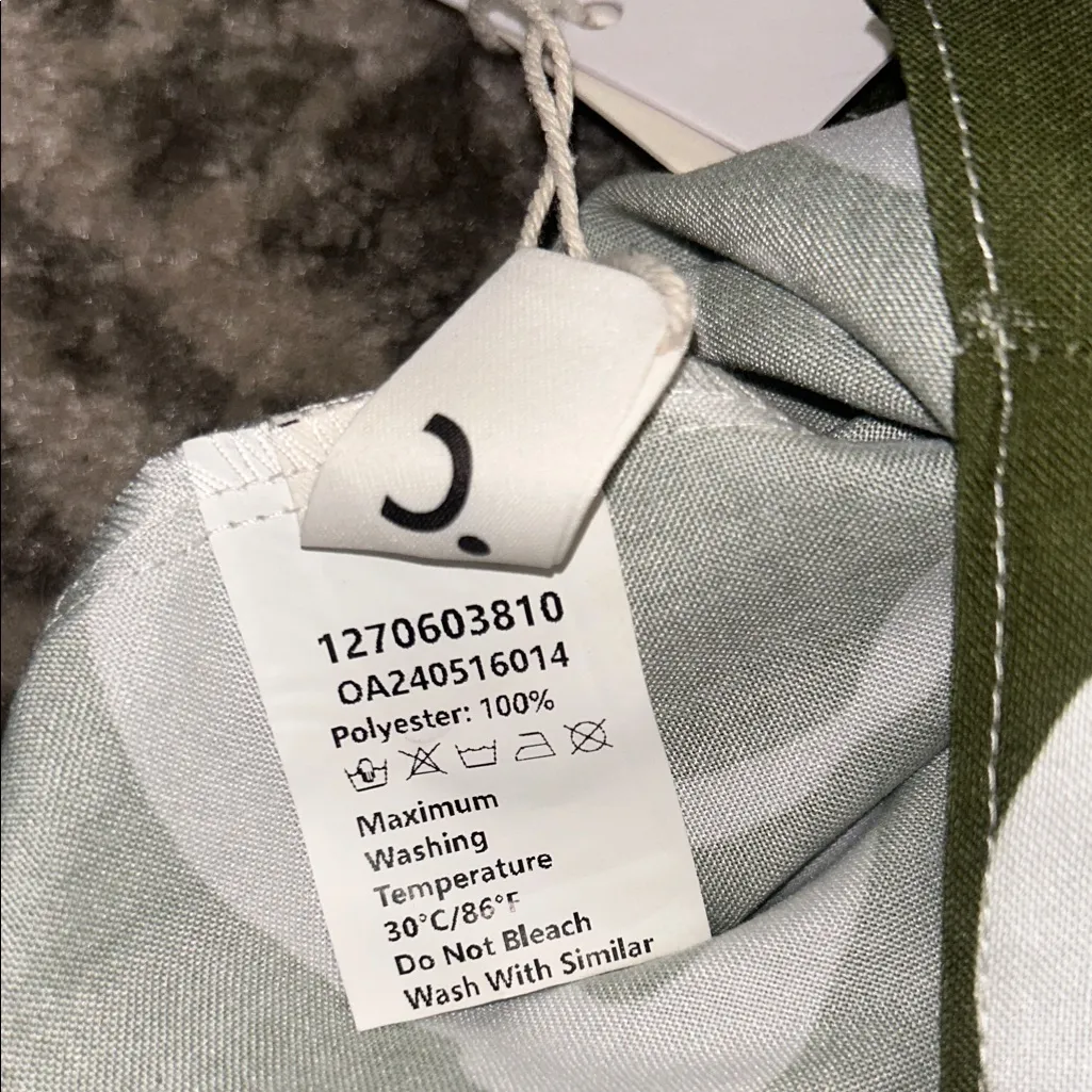 Commense Olive and White Strapless Dress Green Size XS - Image 8