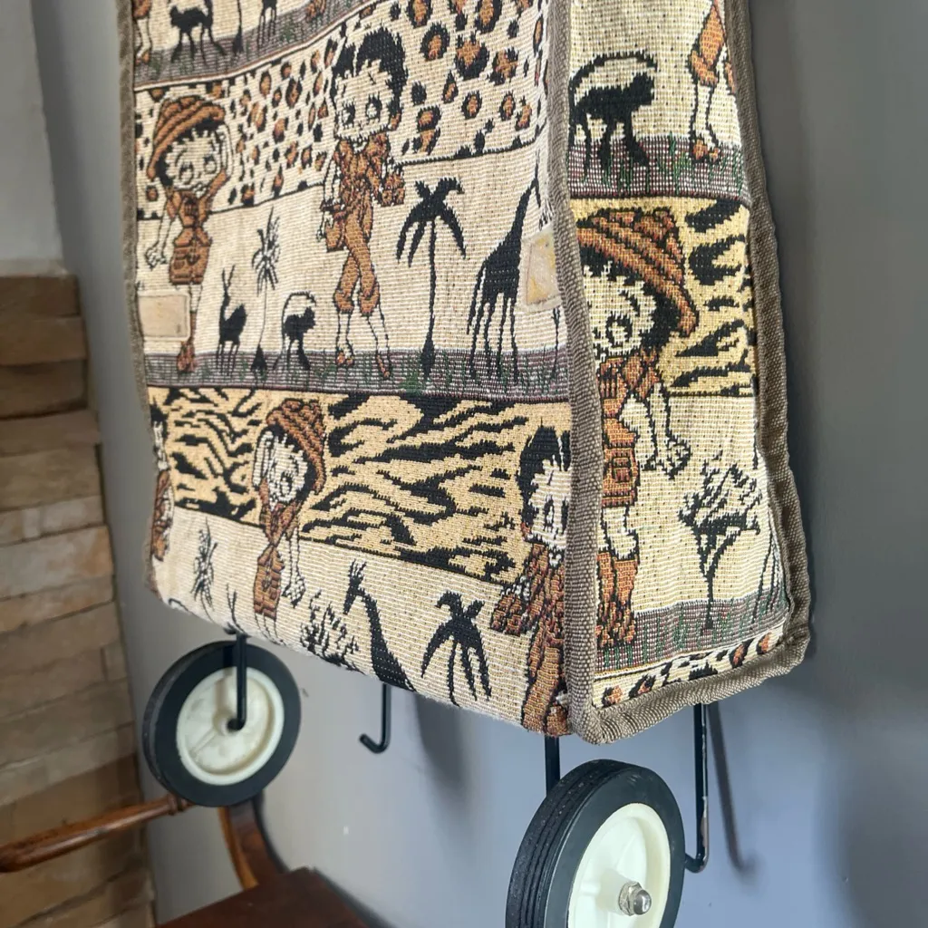 Betty boop Safari Print Backpack with Animal Patterns Brown - Image 2