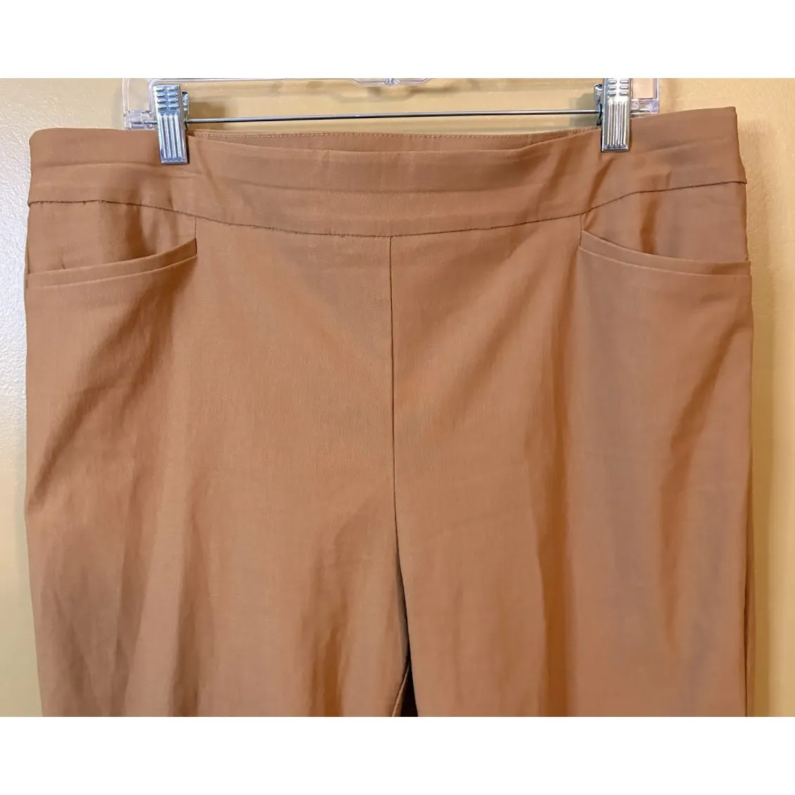 Chico's  Brown Slim Pull-On Ankle Pants with Rivets Size 3R - Image 3