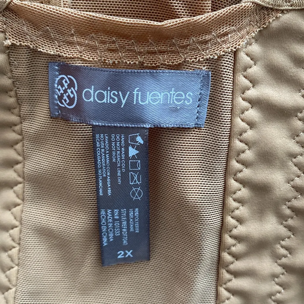 DAISY FUENTES Waist Shaping Corset Womens Sz 2X Nude  Body Shaper - Image 6