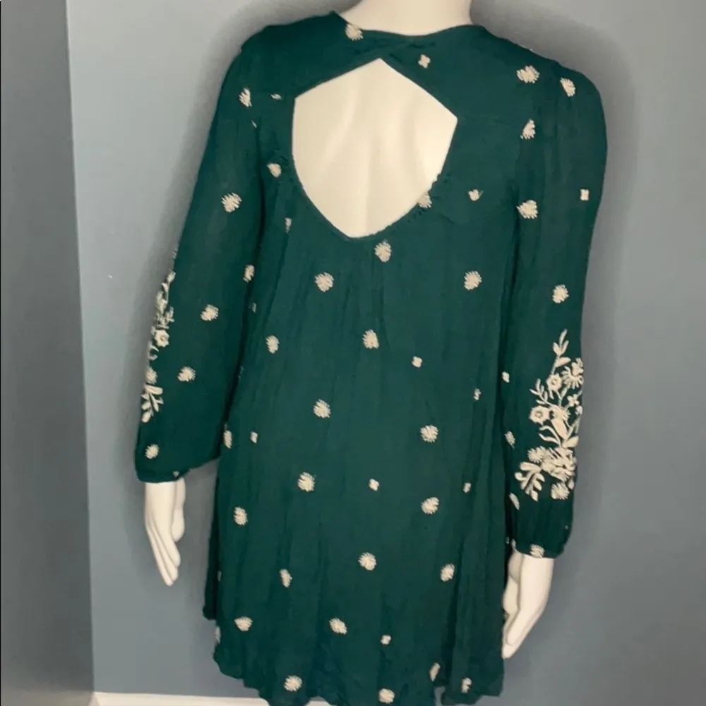 Free People Tennessee Teal tunic Dress Embroidered - Image 4
