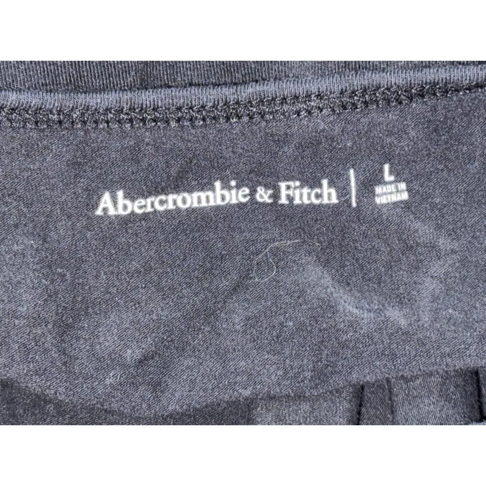 Abercrombie & Fitch Black Cotton Short Sleeve Bodysuit Tops Womens Size Large L - Image 4