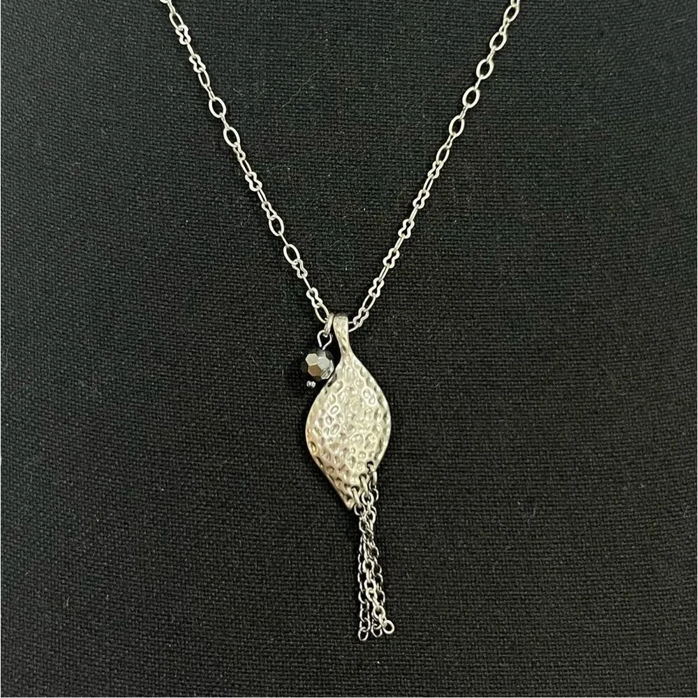 Lia Sophia Fine Art Abstract Bird Retired Necklace Adjustable Silver Tone - Image 3