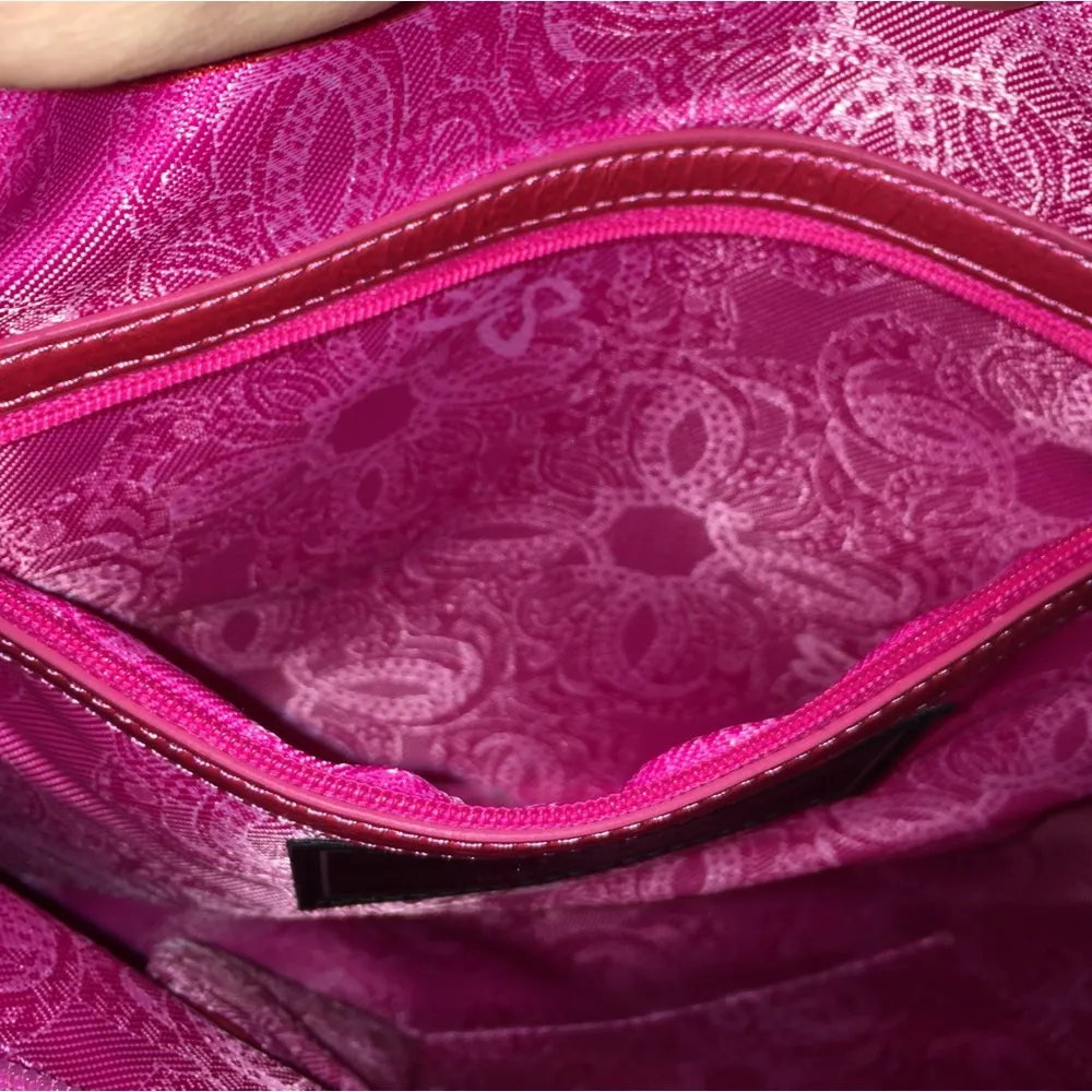 SHARIF 1827 Paisley Pink Shoulder Bag Adjustable Handle Sides - Image 13