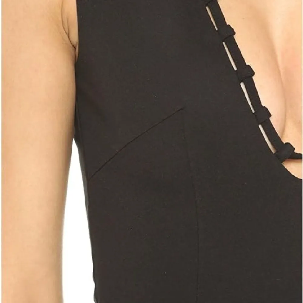 FINDERS KEEPERS Black‎ Lace Up Bodycon Midi Dress Sleeveless Fitted Size XXS - Image 8