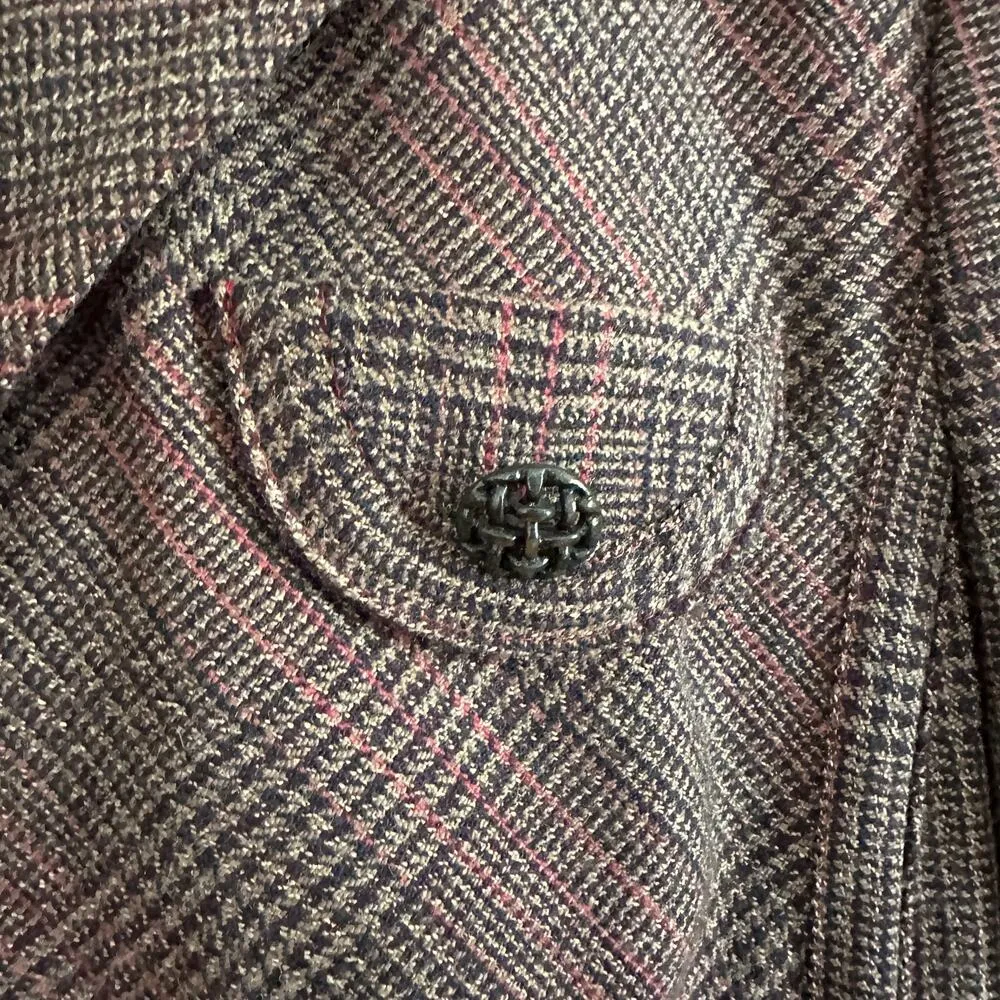 Y2K Vintage Dorothee SCHUMACHER | Glen Plaid Blazer Dark Academia Riding Large Brown - Image 4