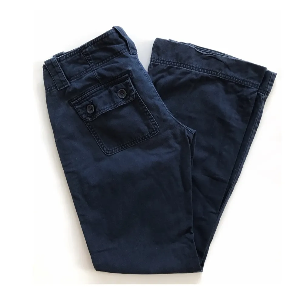 Abercrombie & Fitch Navy Blue Wide Leg Pants Sz 2 - Image 4