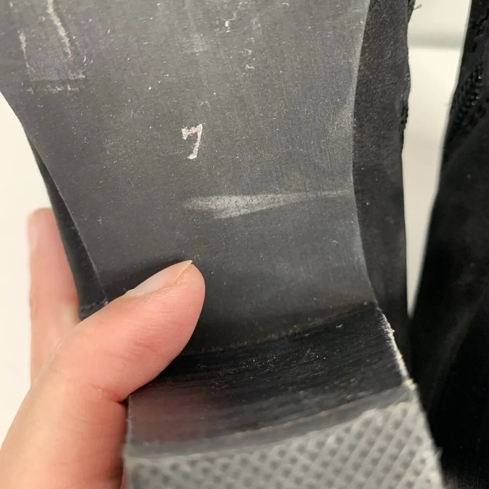 Steven Steve Madden Size 7 Ankle Boot Bootie Wesley Black Nubuck Suede Leather - Image 11