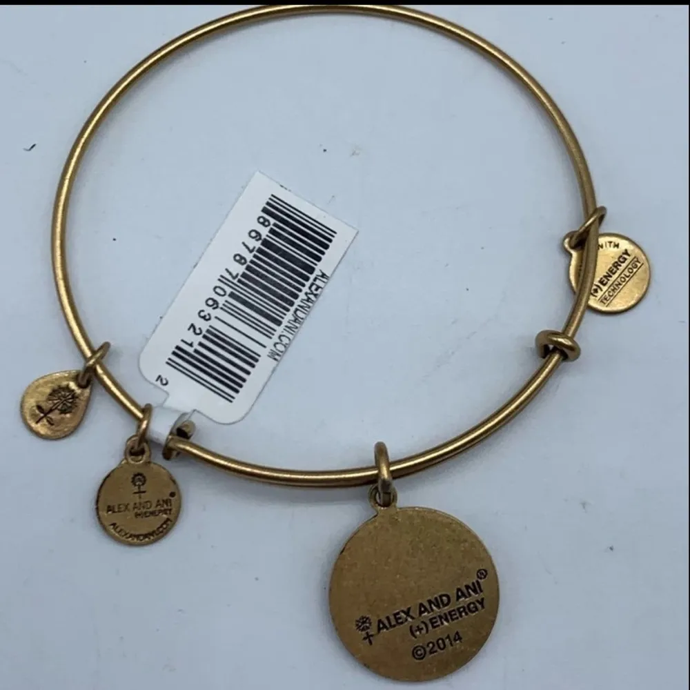 Alex and Ani Daughter Sunflower Bracelet – 2014 Gold NIB – "Because I Love You" - Image 8