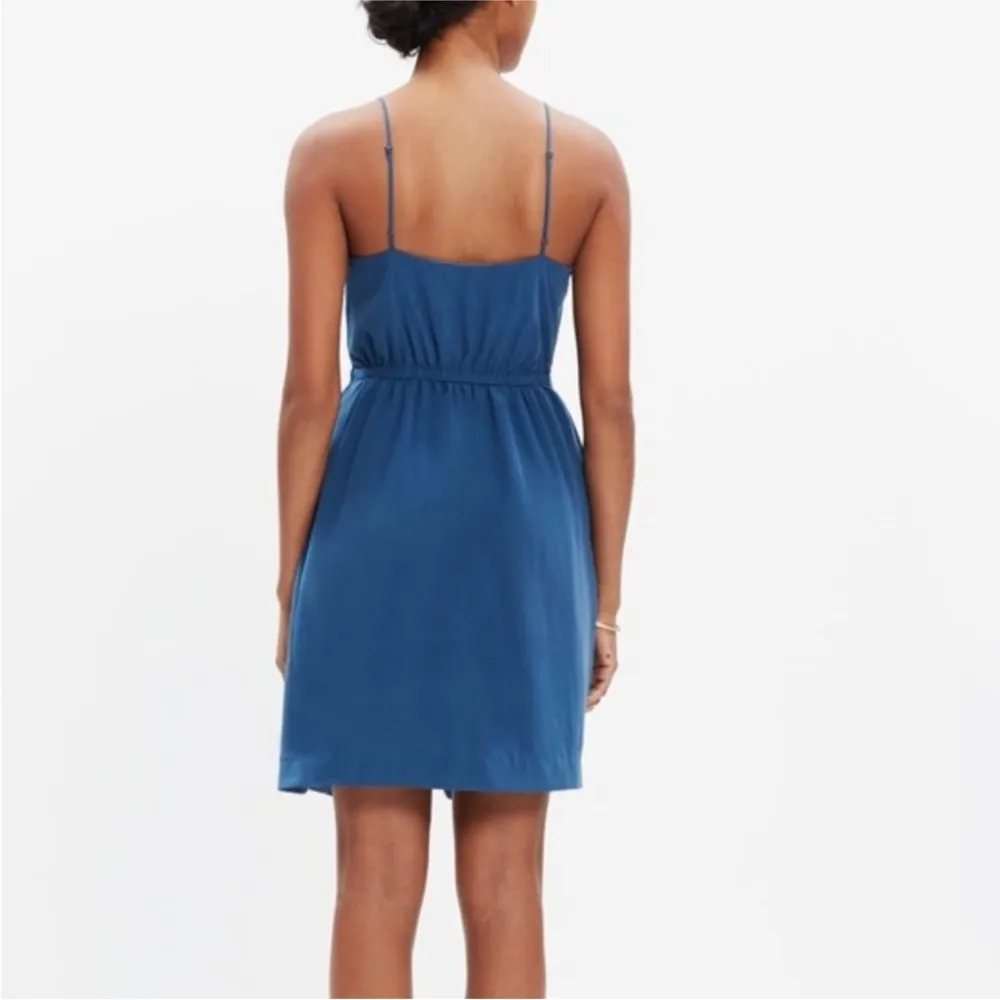 Madewell Silk Sandstar Size 2 Blue Mini Lightweight Dress 100% Silk Teal‎ - Image 8