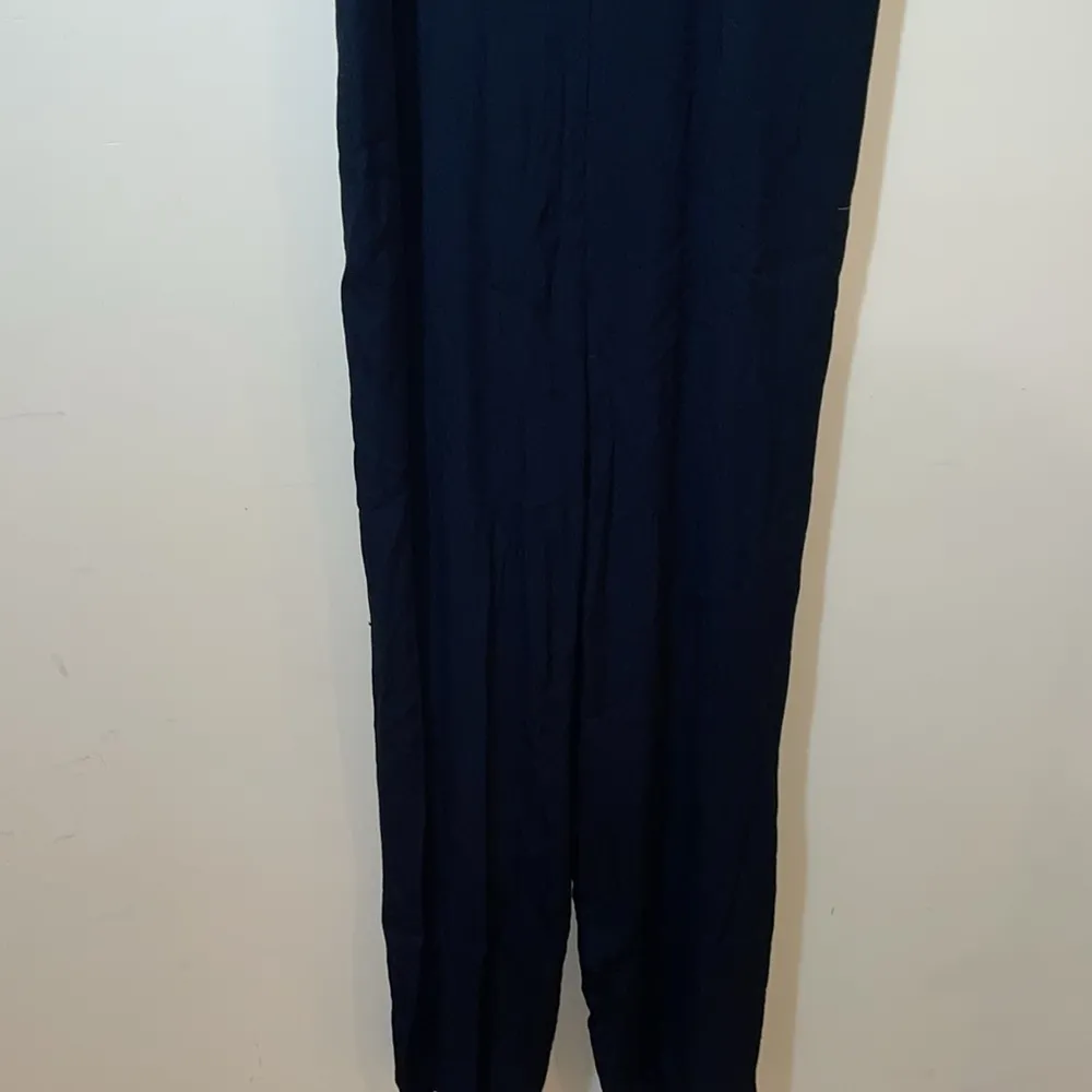 Womens New Anthropologie Maeve Magdalena Classic Black V-Neck Jumpsuit - Image 4