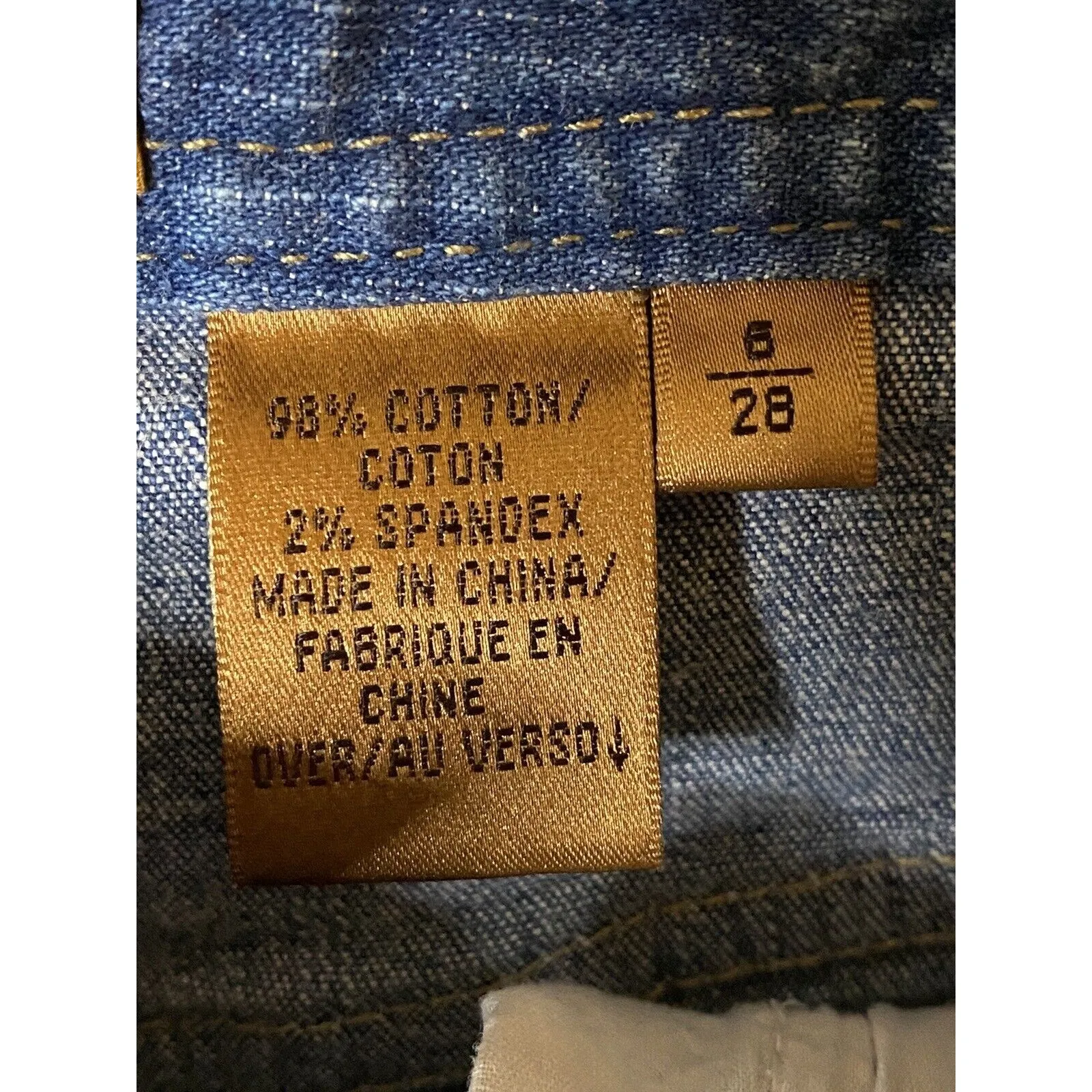 Dana Buchman Jeans Womens Blue Mid Rise Straight Medium Wash Sz 6/28 - Image 4