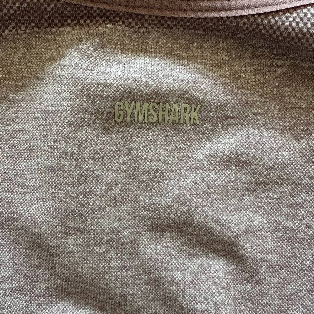 Gymshark Women's Flex Strappy Sports Bra Light Pink Marl Size Medium - Image 2