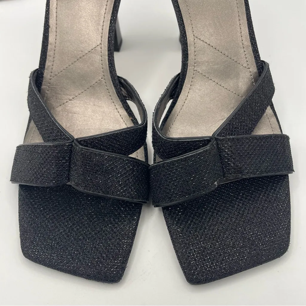 Franco Sarto Rania stiletto cut-out ankle strap black heel sandals Size 11 - Image 10