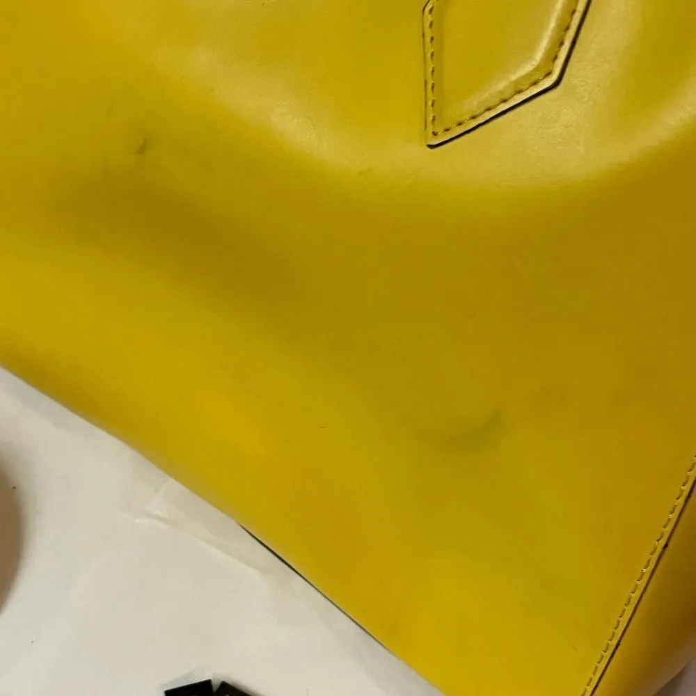 A. Bellucci Italian leather mustard yellow bag B93 Yellow - Image 9