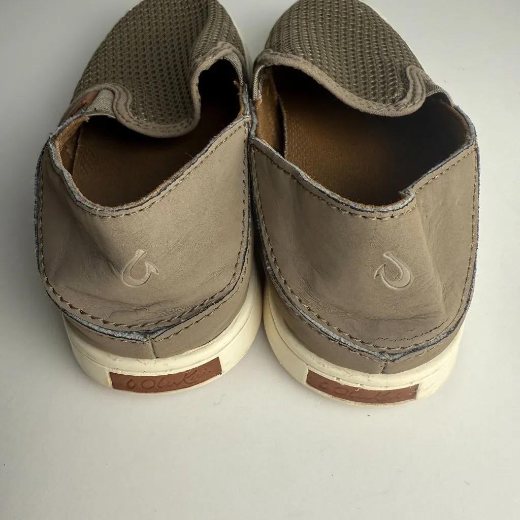 Olukai Pehuea Breathable Slip On Shoes with Drop In Heel Clay Womens Size 5 Yout Tan - Image 9