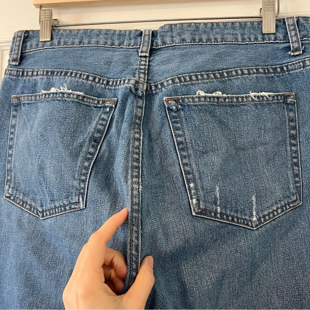 Reformation Fawcett High Waist Wide Leg Cropped Jeans Size 31 Celtic Wash - Image 12