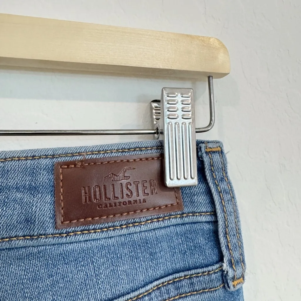Hollister SHORT High Rise Flare Jean Boho Western Bohemian Bell Bottoms Denim 28 - Image 6