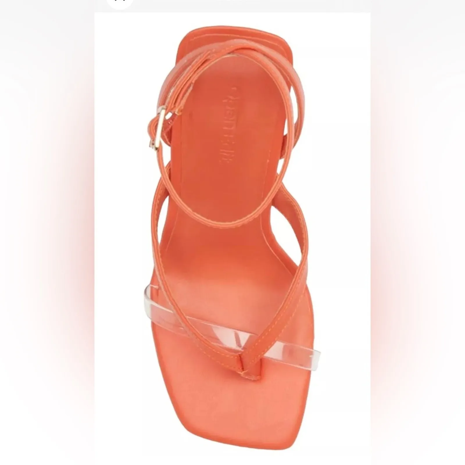 NEW Open Edit Addison Bright Orange Ankle Strap Sandal, NEW, Size 9, MSRP $69 - Image 4