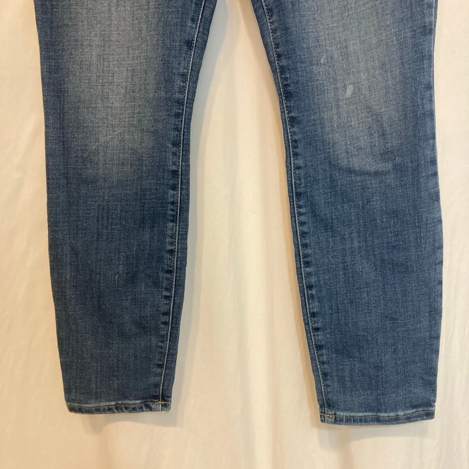 Lucky Brand Ava Blue Denim Mid Rise Skinny Leg Ankle Pants Jeans - Image 7