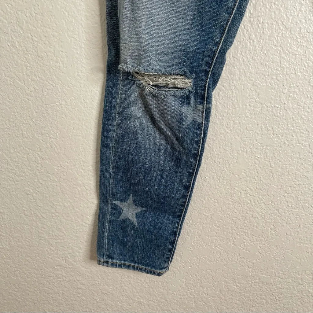 Denim & Supply Ralph‎ Lauren Morgan Crop Skinny Distressed Star Print Size 27 - Image 3