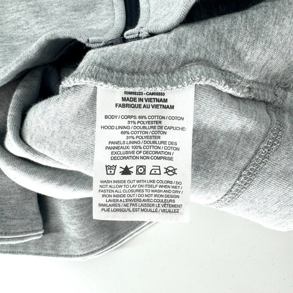 Nike Sportswear Windrunner Full Zip Hoodie Grey Black Size XL - Image 5