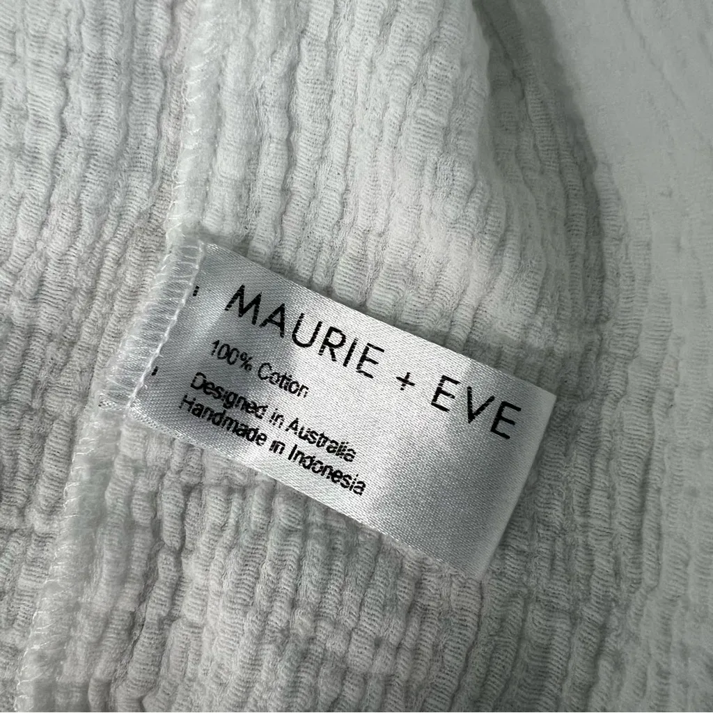 Maurie + Eve White Cotton Long Sleeve Size 6 - Image 3