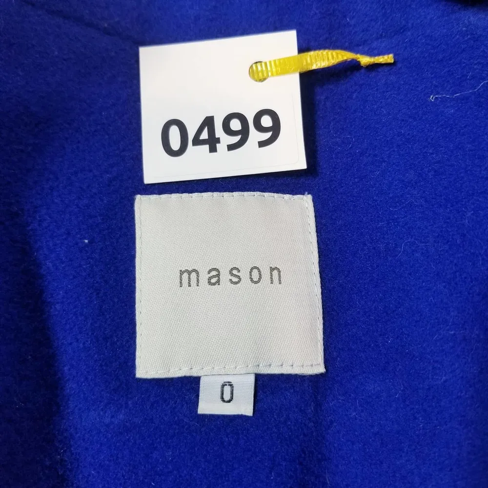 Mason Virgin Wool Blend Lambskin Open Cardigan Blazer Size 0 - Image 12