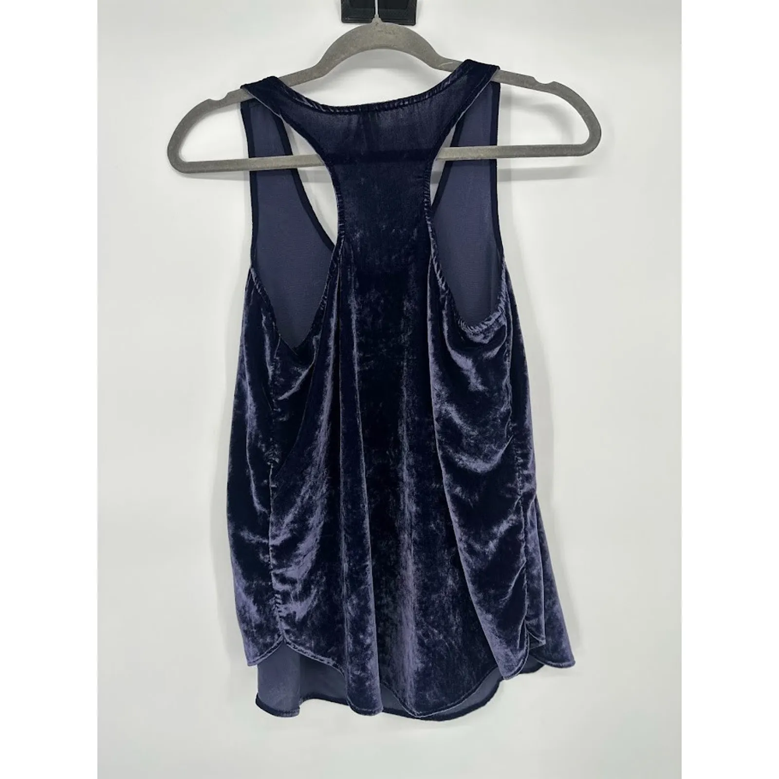 Anthropologie Suri Velvet Swing Racerback Tank Top Purple Size XS Party Flirty - Image 6