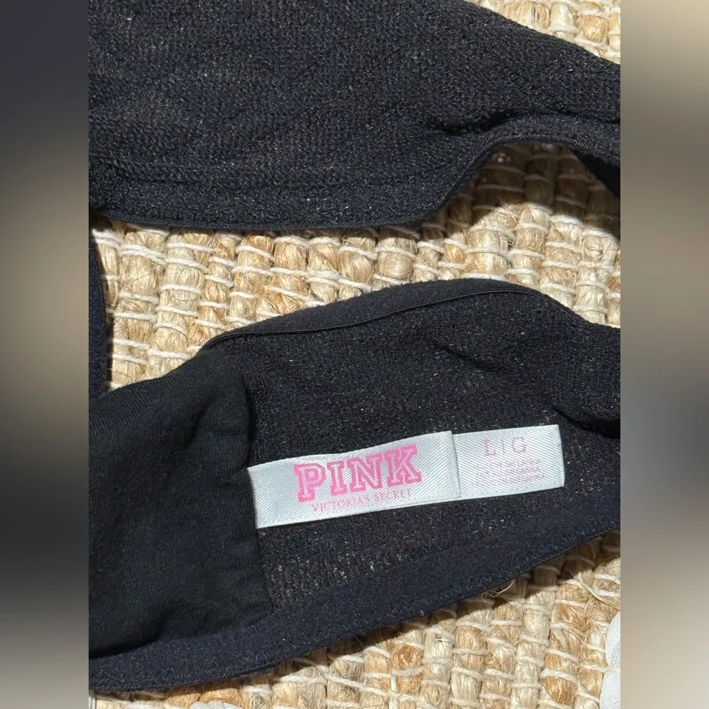 PINK Victoria's Secret Black Lace Bandeau - Image 3