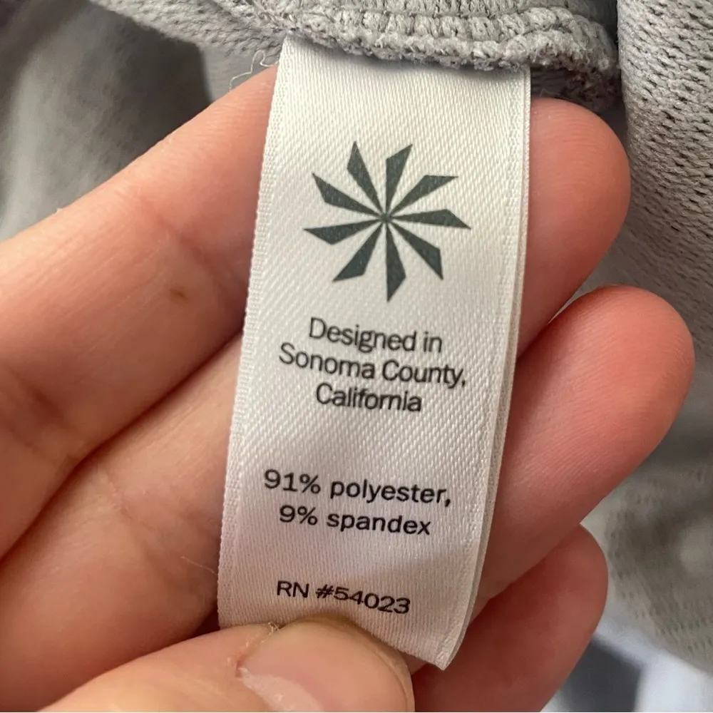 Athleta Techie Terry Skirt Light Heather Gray 1X Drawstring Lounge Pockets - Image 5