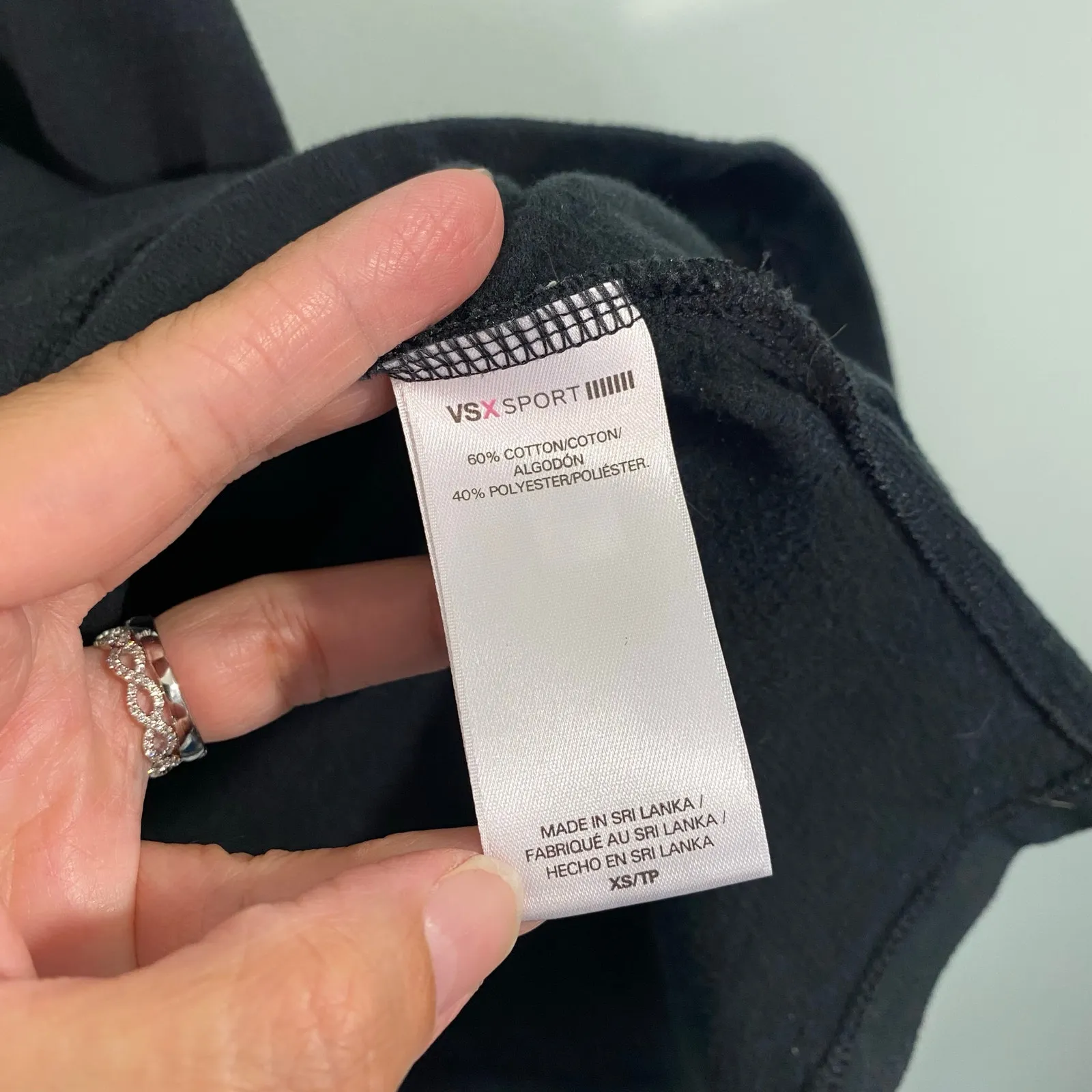 Victoria's Secret Sport VSX Black Hooded Workout Sleeveless Sweatshirt Size XS - Image 5