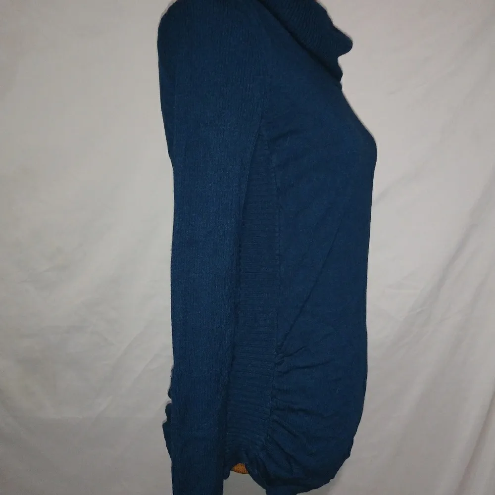 Its Our Time XL Turtleneck Deep Teal  Long Thin Knit Top - Image 2