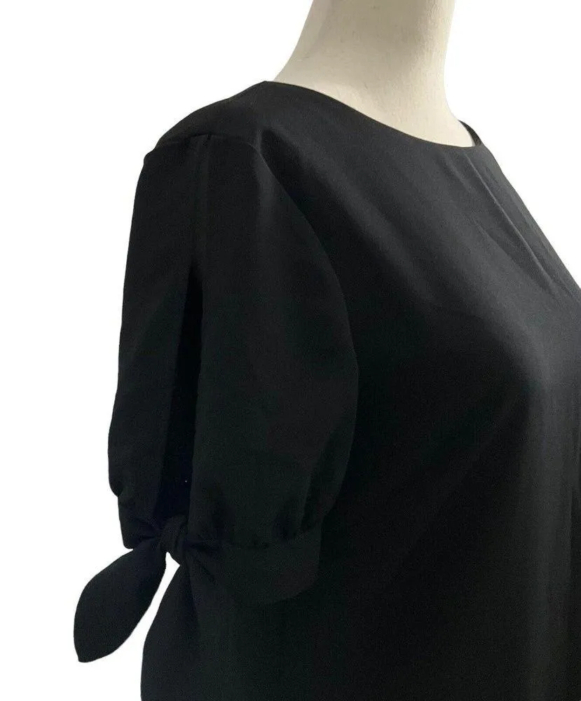 AB Studio Womens Black Shortsleeve Dress Size 2 Soft Fabric #1 - Image 4