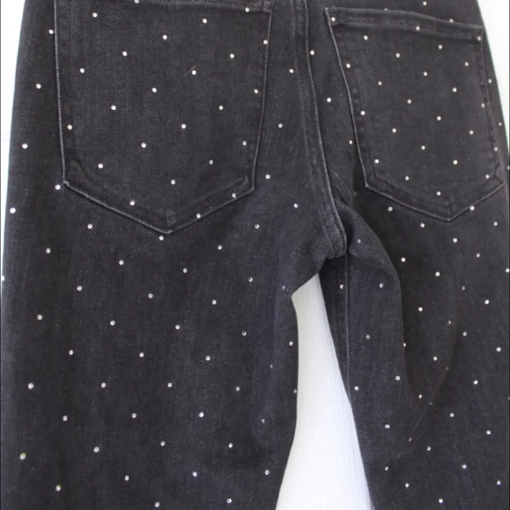 Express | Black Wash Rhinestone Jeweled Skinny Jeans - Image 10