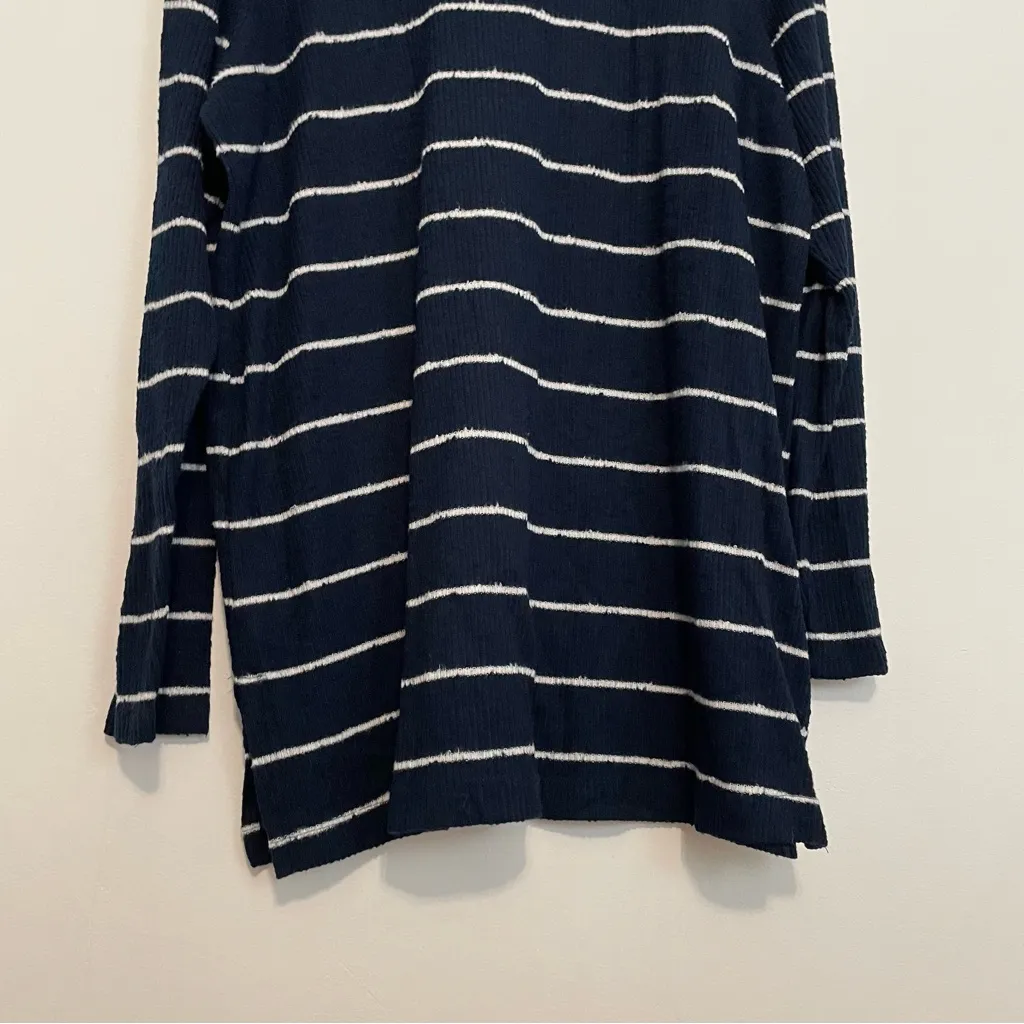 STYLE CO STYLE&CO Striped Rib Knit Tunic Top Navy Blue White Long Sleeve Sweater - Image 14