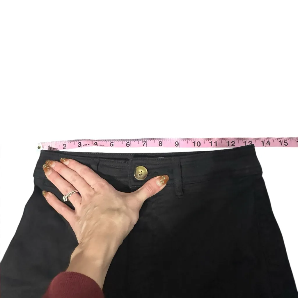 MARINE LAYER Full Length Raw Edge Bridget Pants Women 2 Black Wide Leg High Rise - Image 6