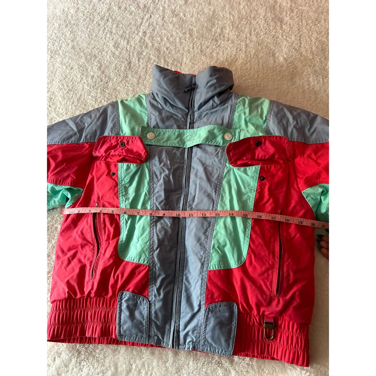 Rare VTG Bogner Colorful‎ 80's Ski Jacket Size Small Red - Image 10